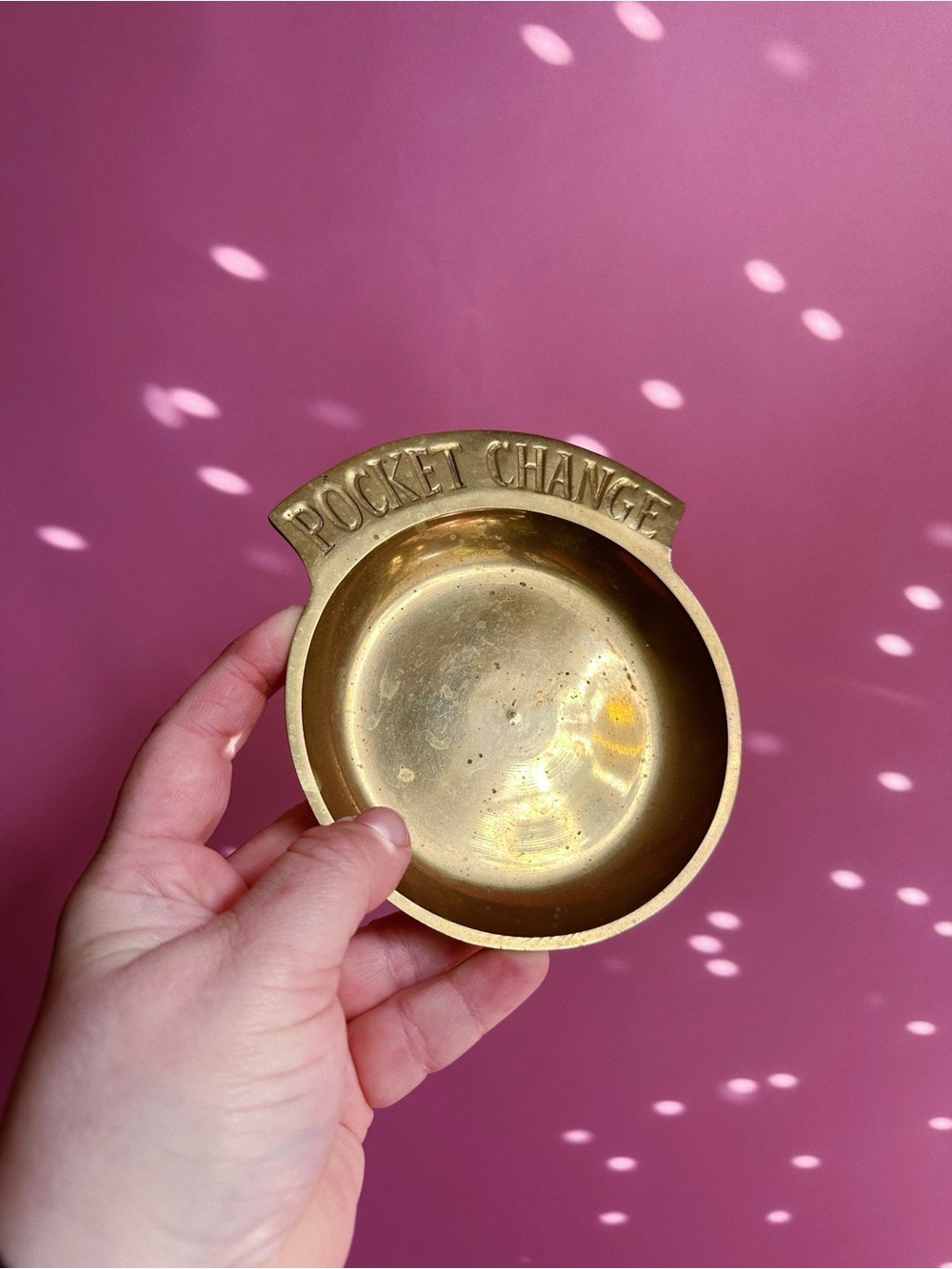 Vintage Brass Pocket Change Dish